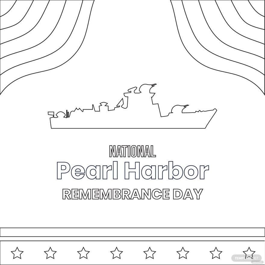 National Pearl Harbor Remembrance Day Drawing Vector