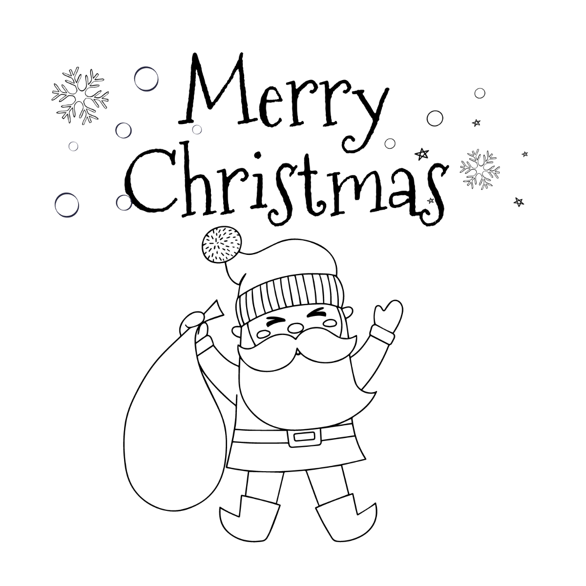 Christmas Day Drawing Template