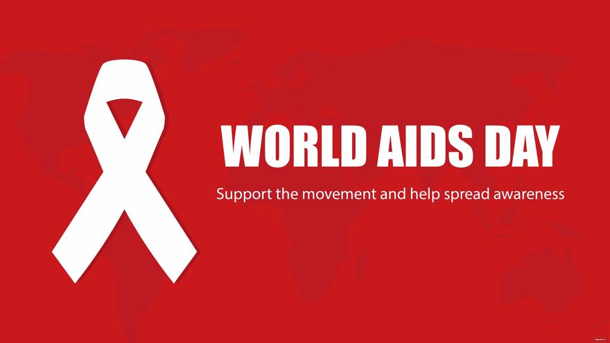 World AIDS Day Wallpaper Background - EPS, Illustrator, JPG, PSD, PNG ...