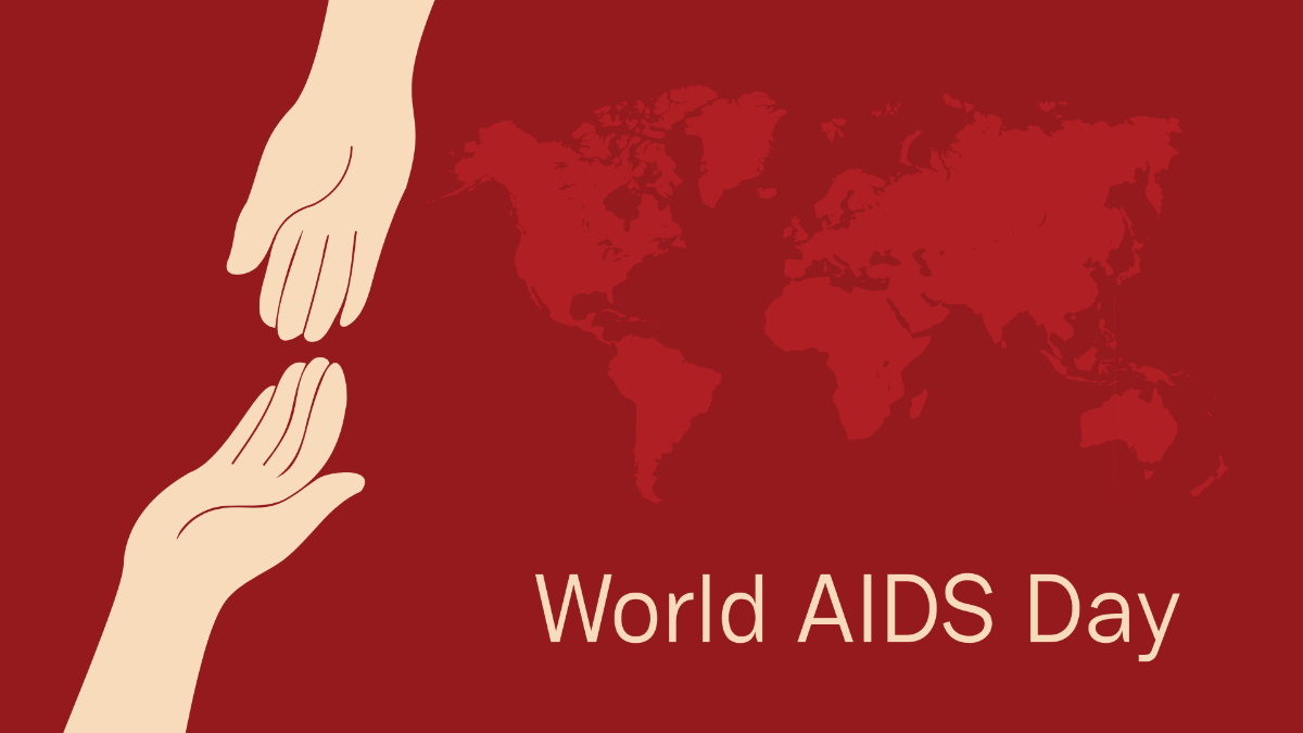 Free World AIDS Day Vector Background Template