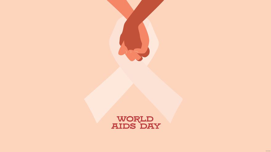 Free World AIDS Day Cartoon Background in PDF, Illustrator, PSD, EPS, SVG, JPG, PNG