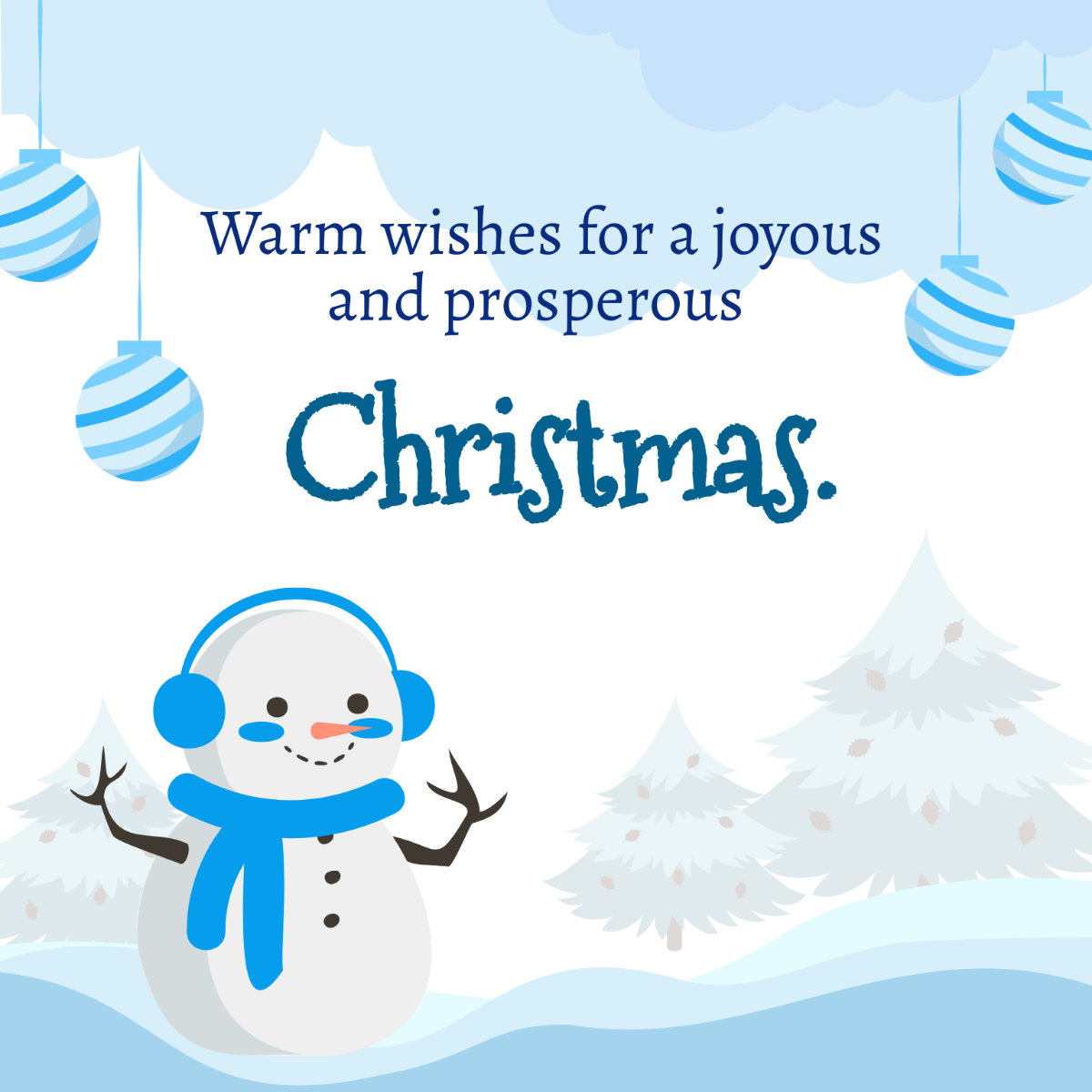 Christmas Wishes Vector Template