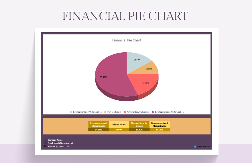 Pie Charts Excel Templates Spreadsheet, Free, Download