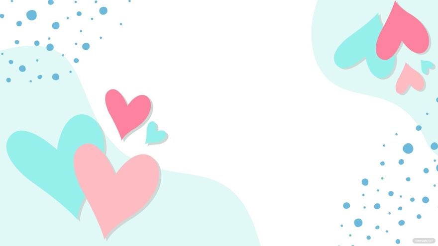 Pastel Hearts Background in Illustrator, EPS, SVG, JPG, PNG