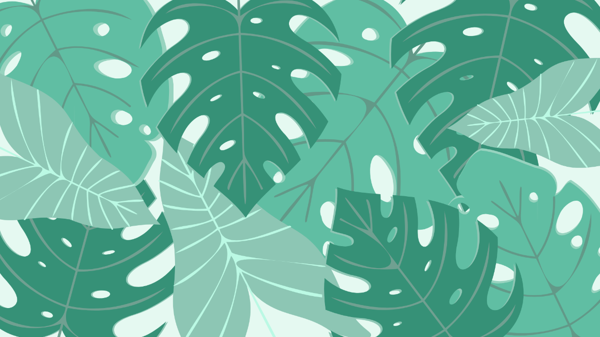 Pastel Leaves Background Template