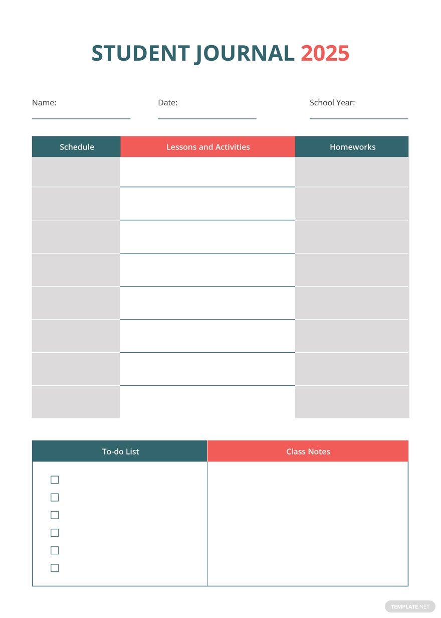 Education Journal Template