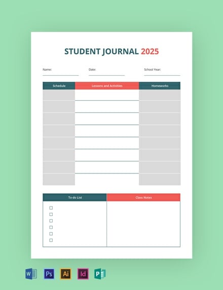 Free Education Journal Template