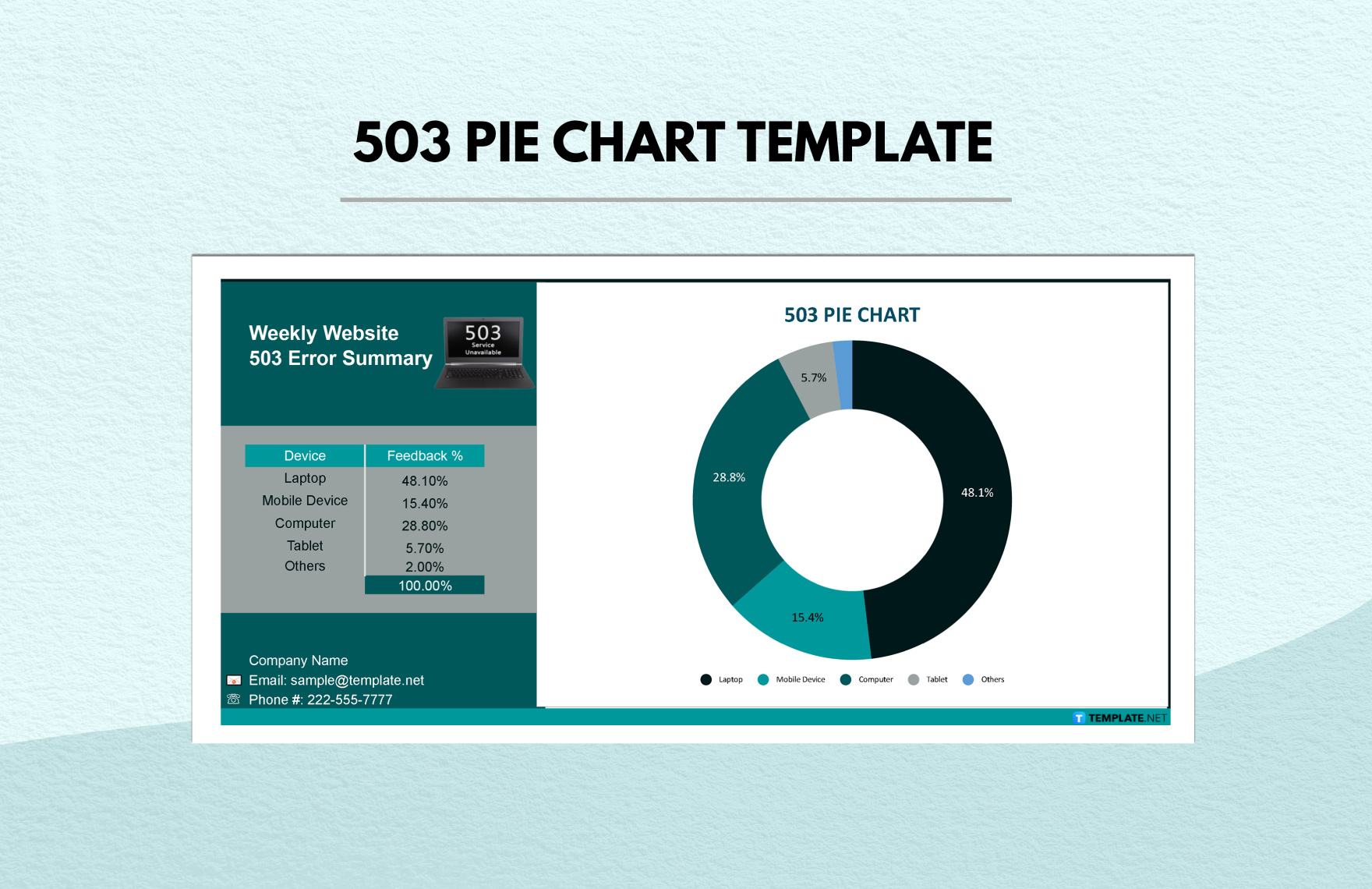 503 Pie Chart in Excel, Google Sheets - Download | Template.net