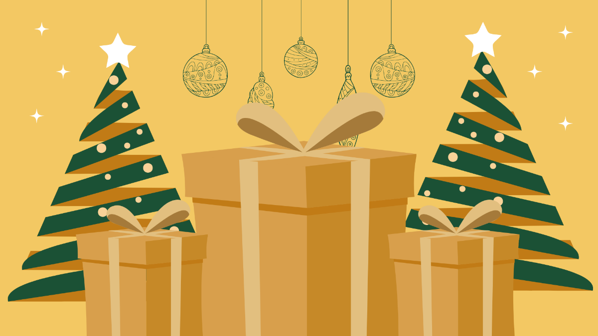 Christmas Gold Background Template