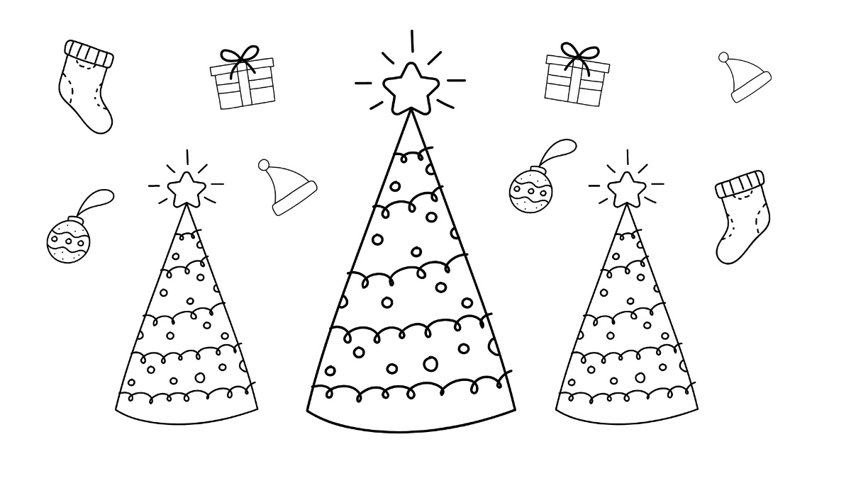 Christmas Drawing Background Template