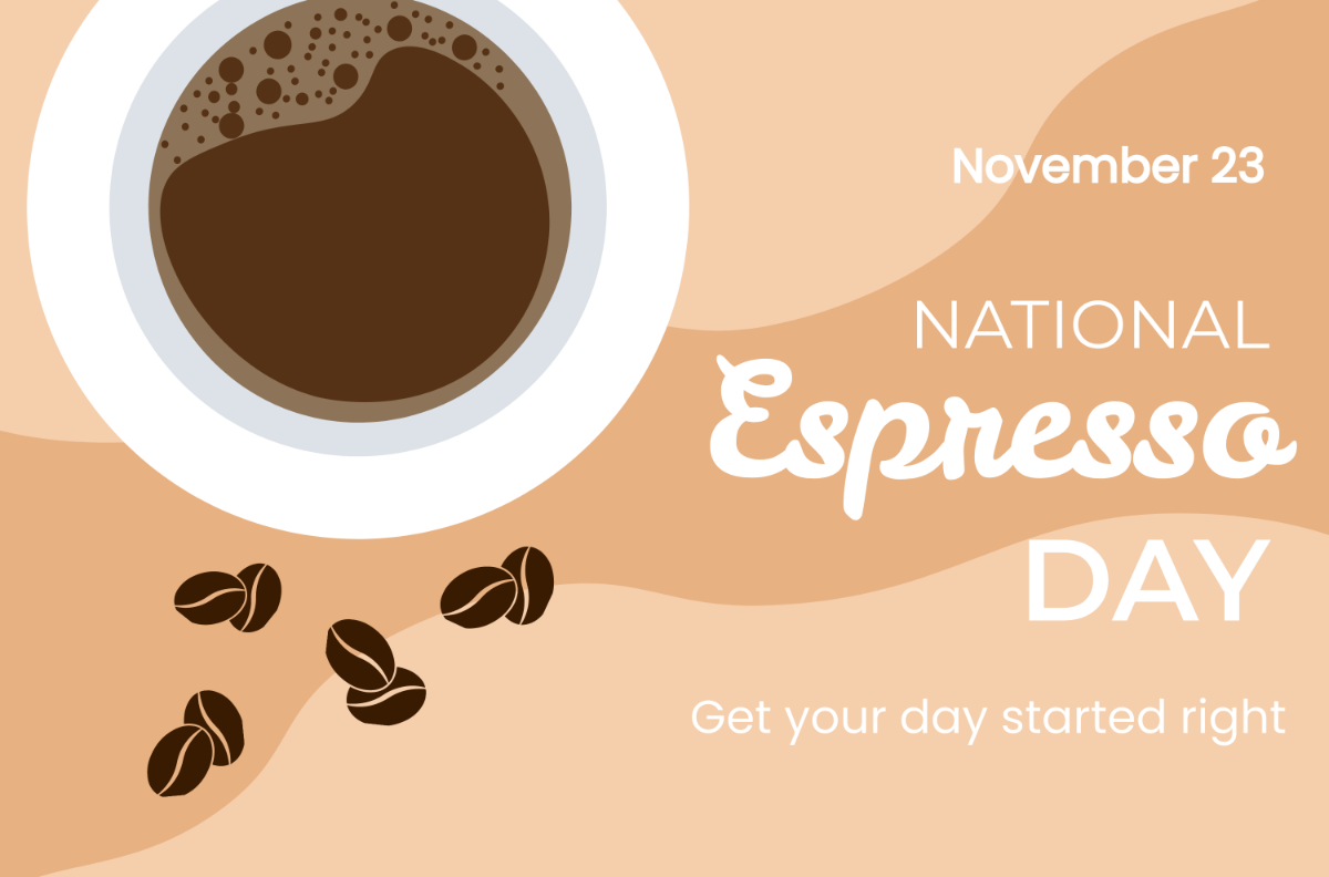 National Espresso Day Banner Template