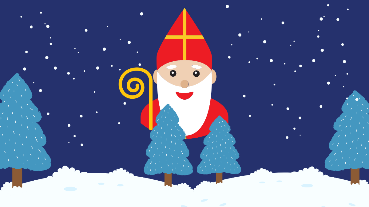 Saint Nicholas Day Vector Background Template