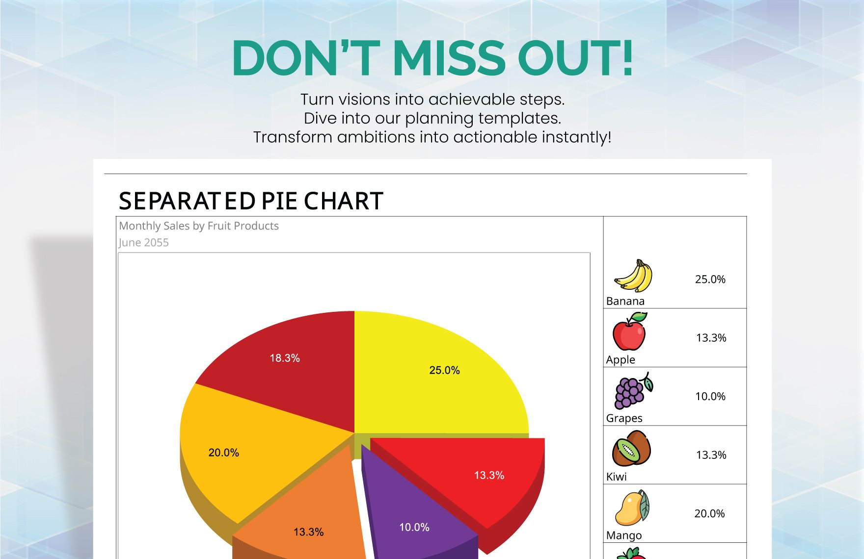 Separated Pie Chart