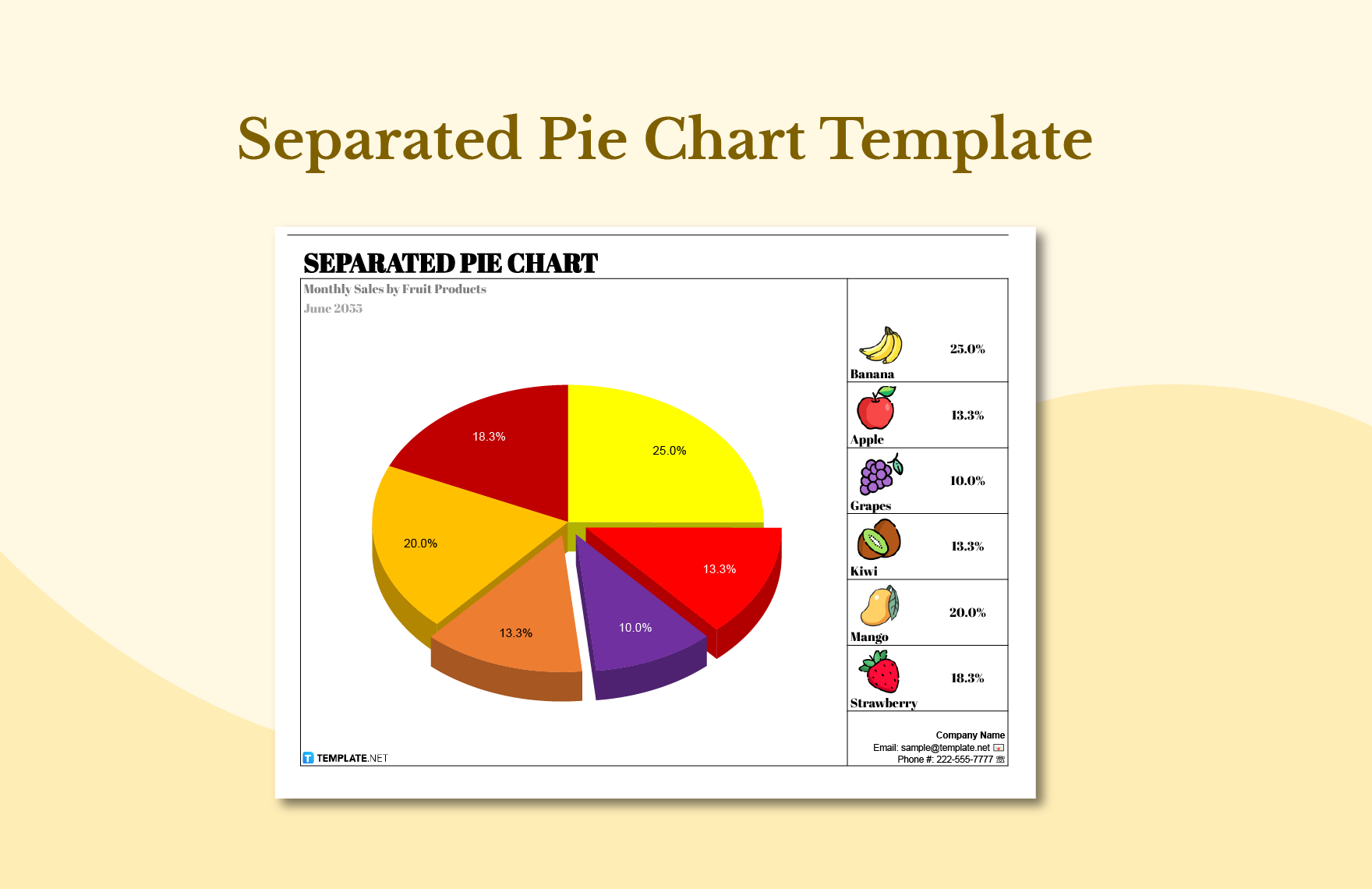 Separated Pie Chart
