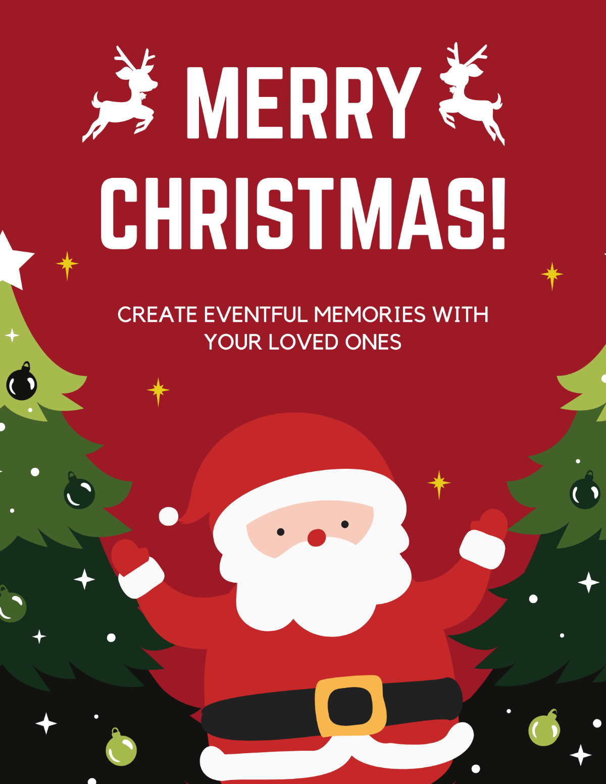 Happy Christmas Flyer Template - Edit Online & Download