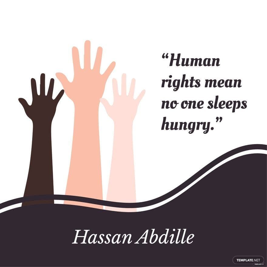 Free Human Rights Day Quote Vector