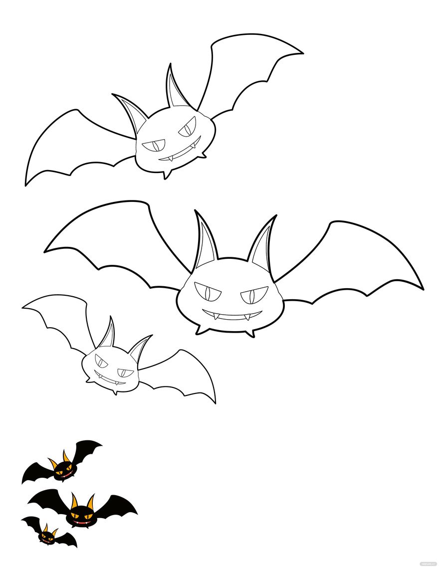 Cute Halloween Coloring Pages In PDF JPG EPS Download Template
