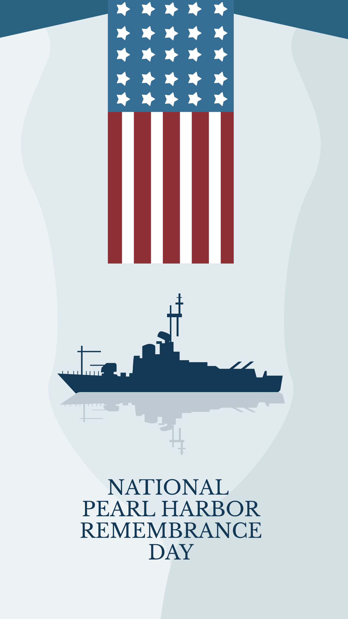 National Pearl Harbor Remembrance Day iPhone Background Template