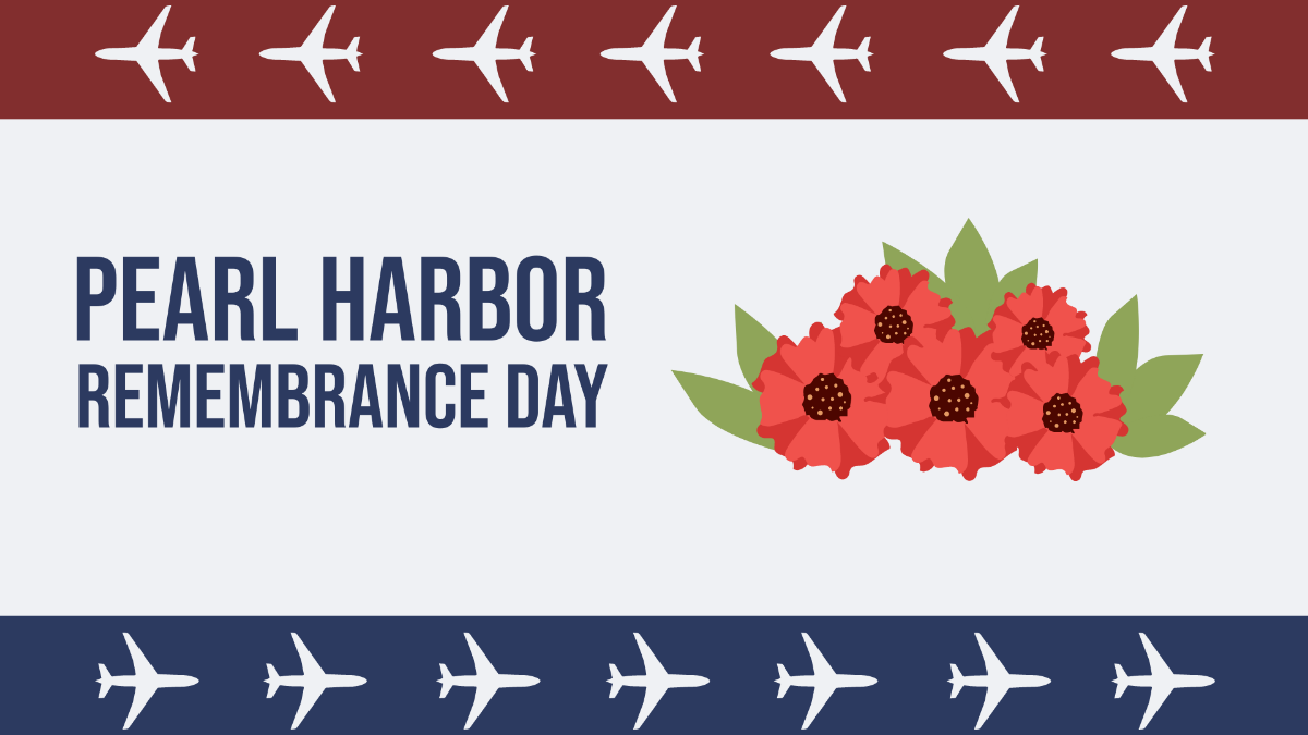 Free National Pearl Harbor Remembrance Day Vector Background Template