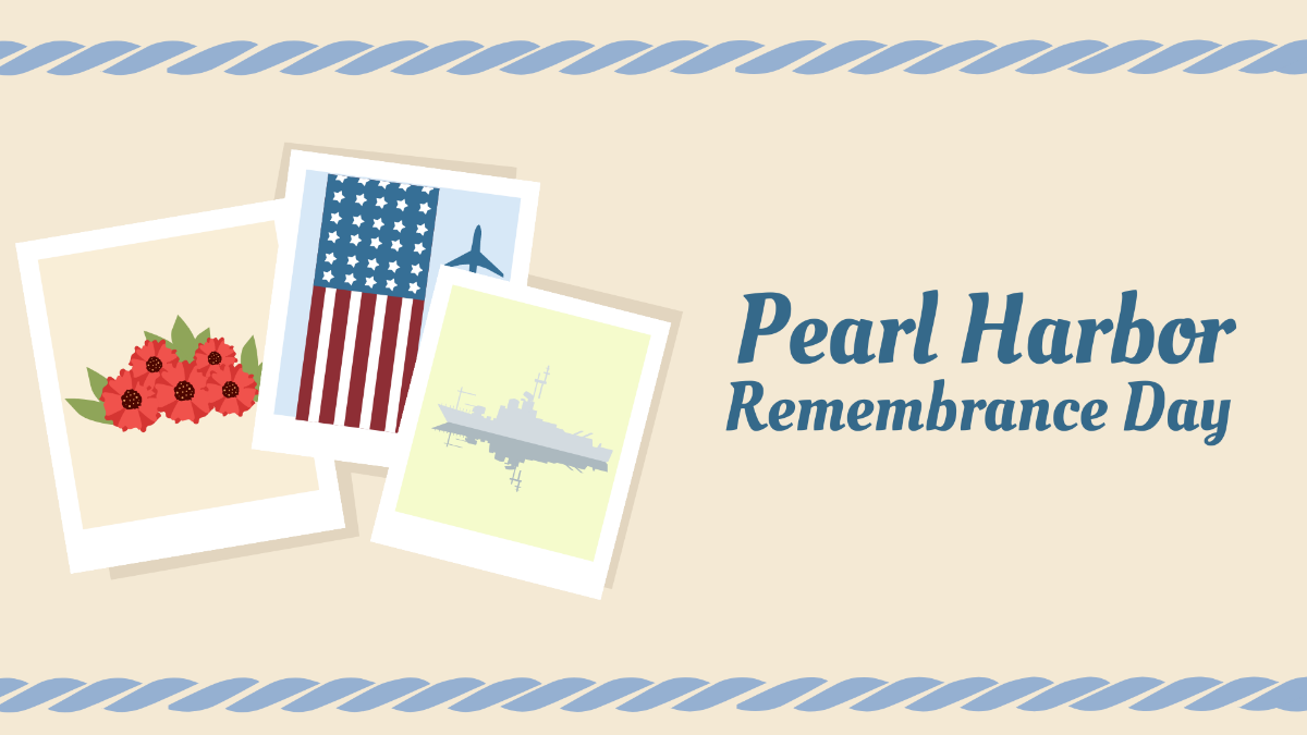 National Pearl Harbor Remembrance Day Banner Background Template