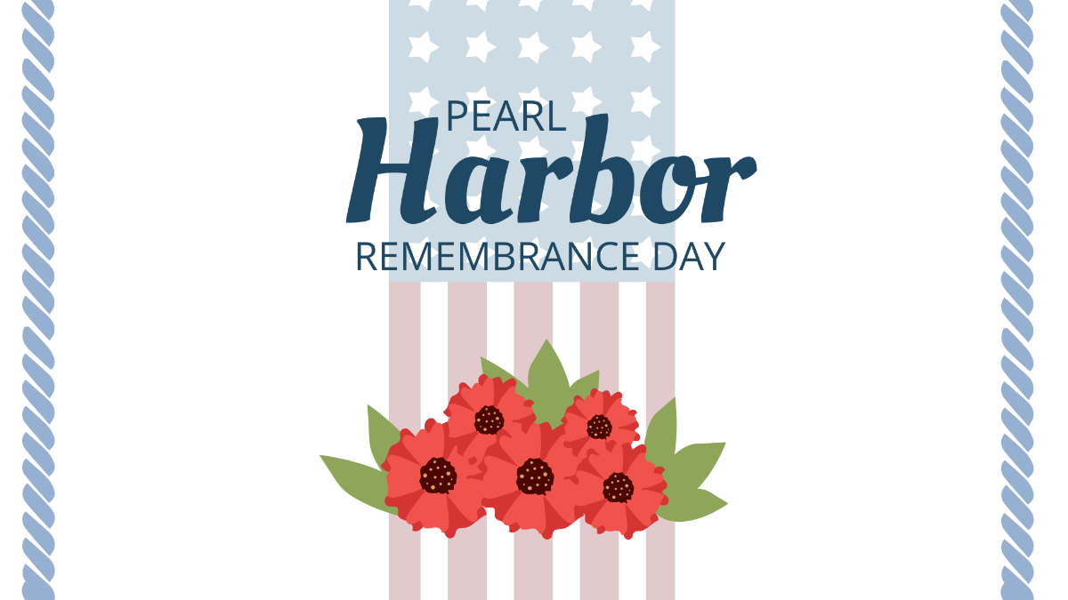 Free National Pearl Harbor Remembrance Day Design Background Template