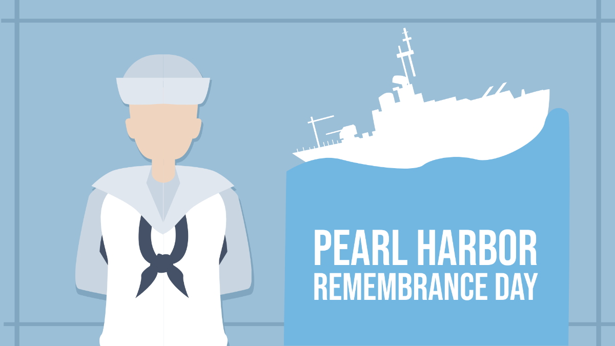 Free National Pearl Harbor Remembrance Day Cartoon Background Template