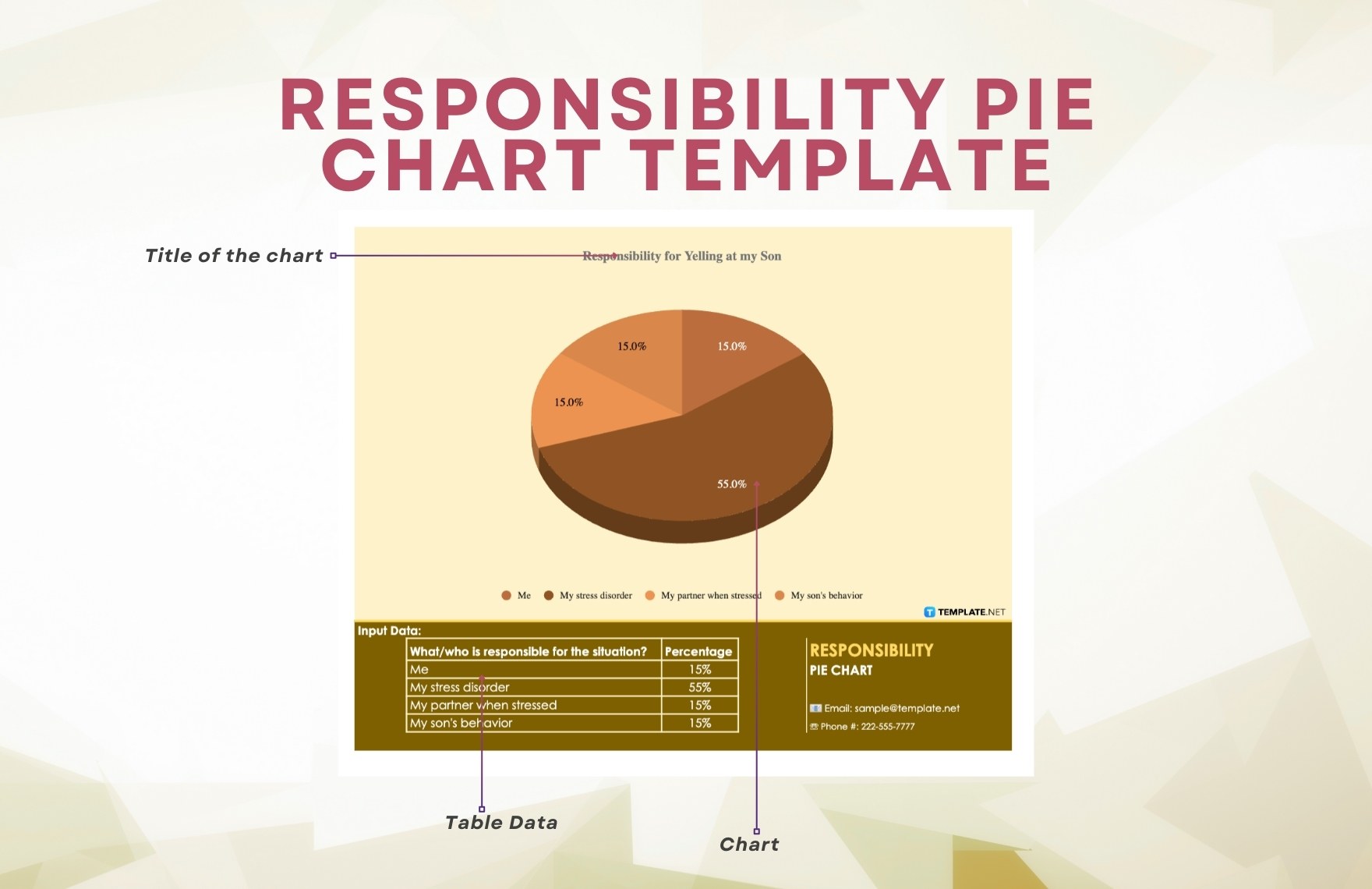 Responsibility Pie Chart Template