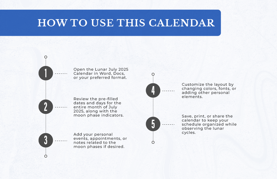 Lunar Calendar July 2025