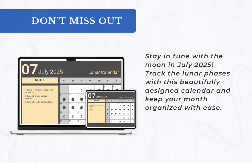 Lunar Calendar July 2025