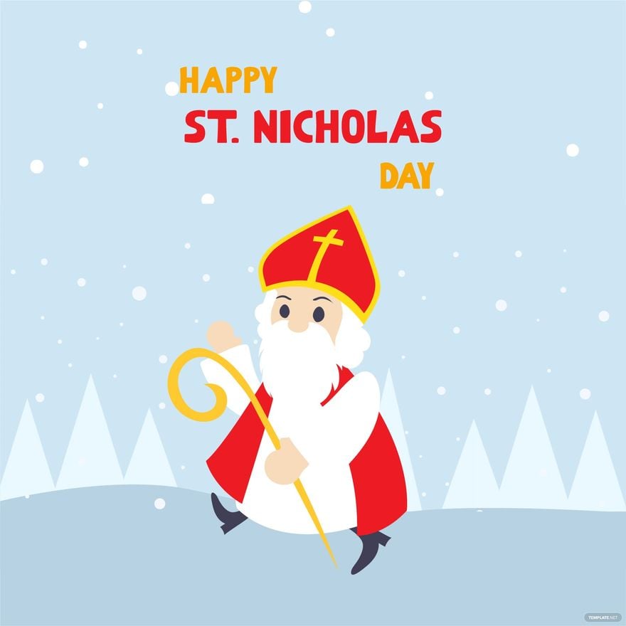 Saint Nicholas Day Flyer Vector