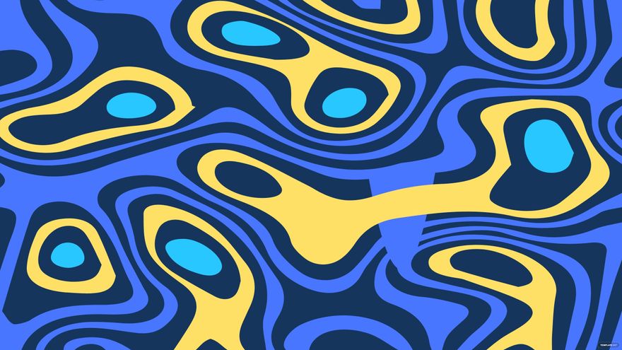 Free Blue And Gold Abstract Background in Illustrator, EPS, SVG, JPG, PNG
