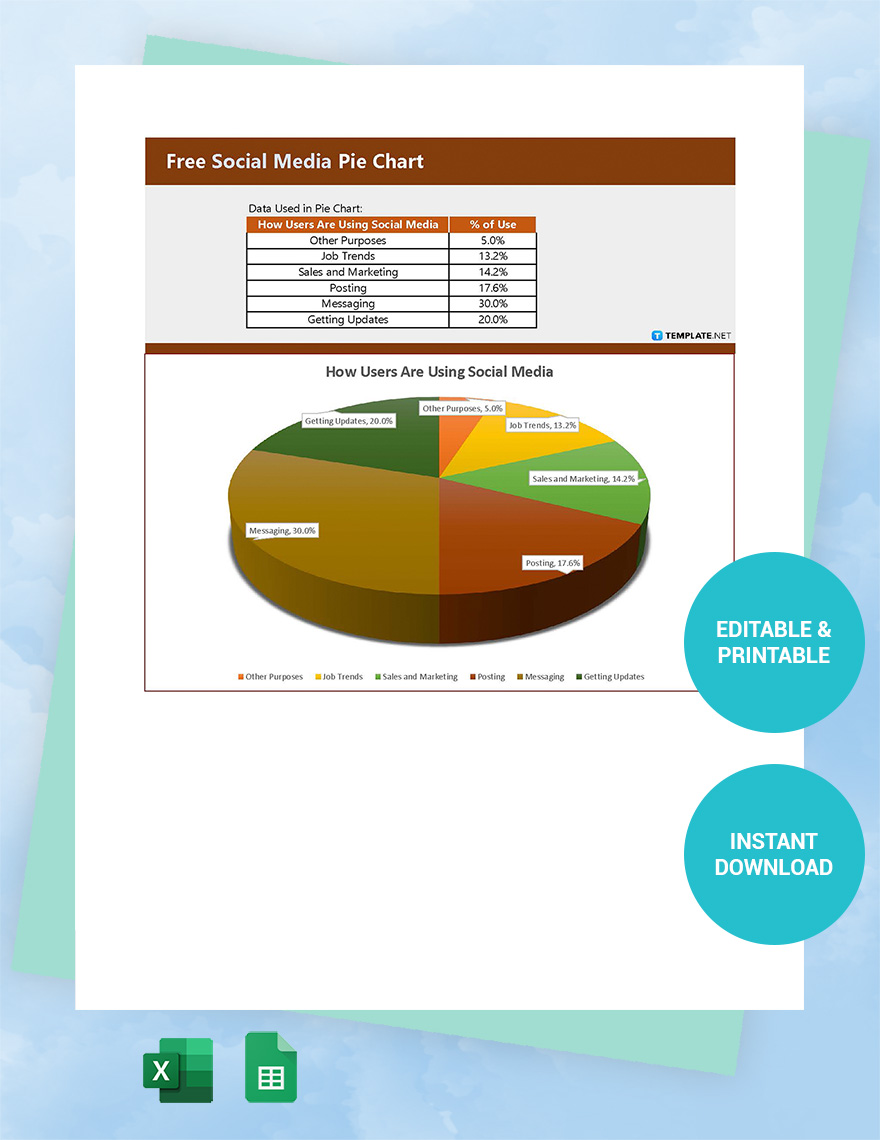 Free Food Pie Chart Illustrator PDF Template