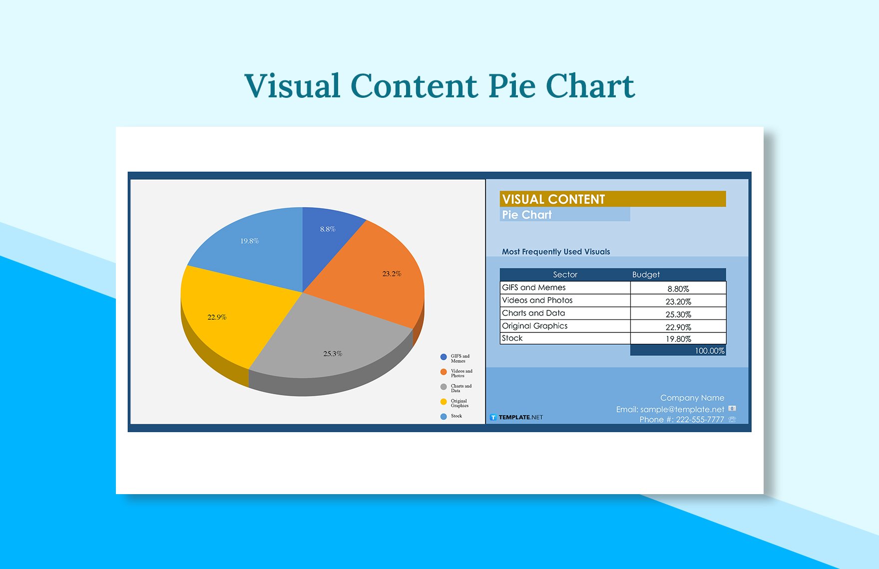 Free Visual Content Pie Chart