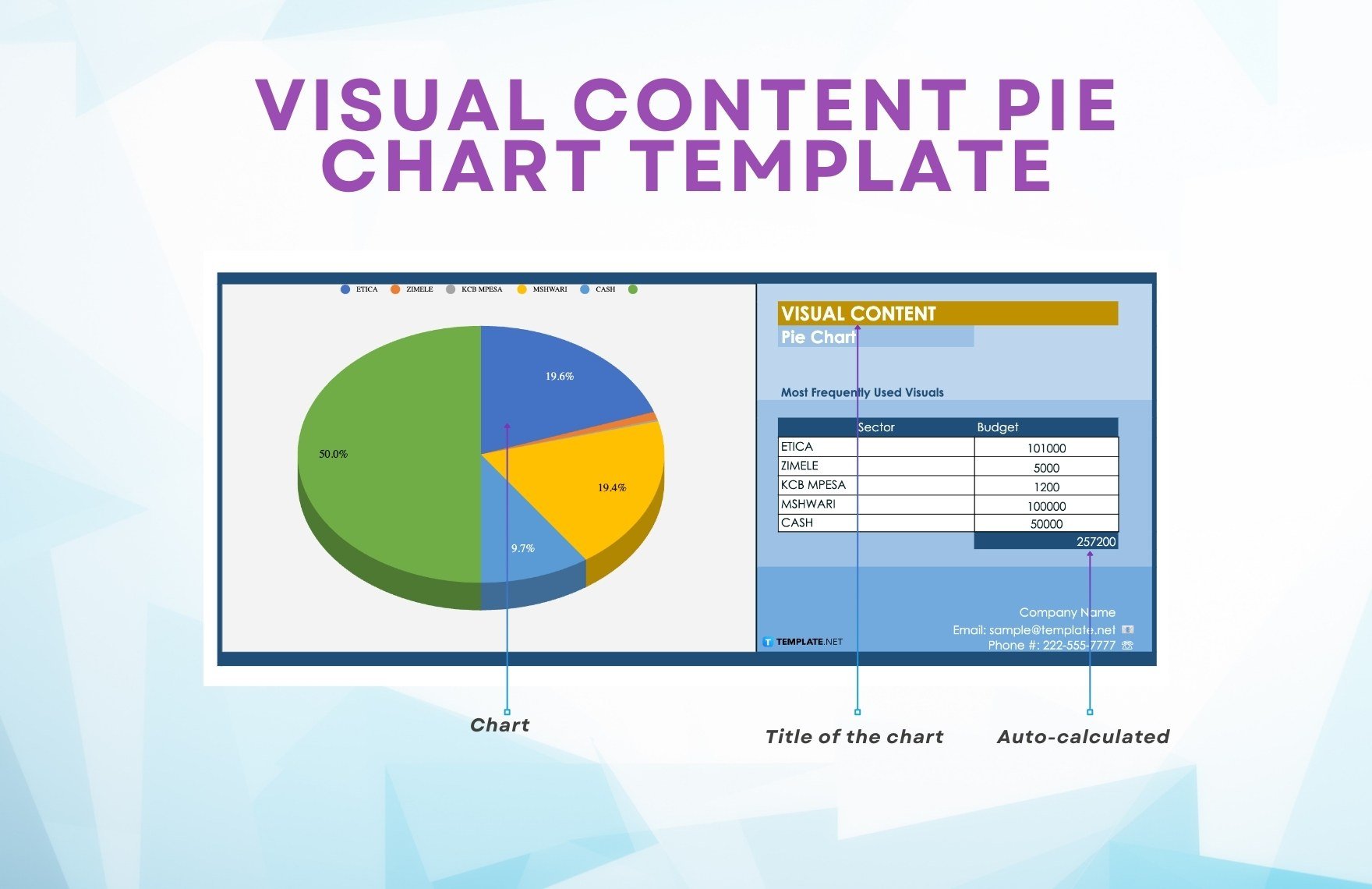 Visual Content Pie Chart Template