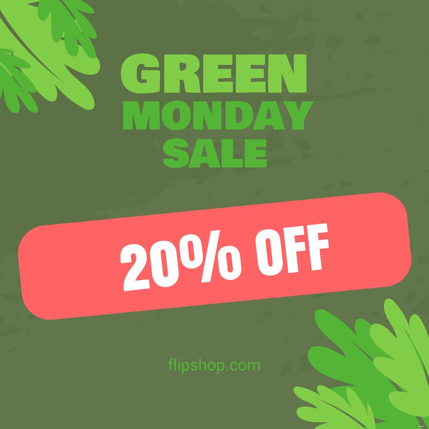 Free Green Monday Flyer Background