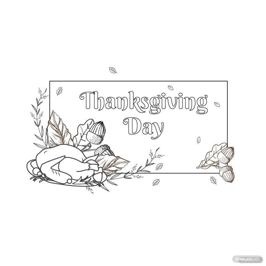 Free Thanksgiving Day Image Drawing in Illustrator, PSD, EPS, SVG, PNG, JPEG