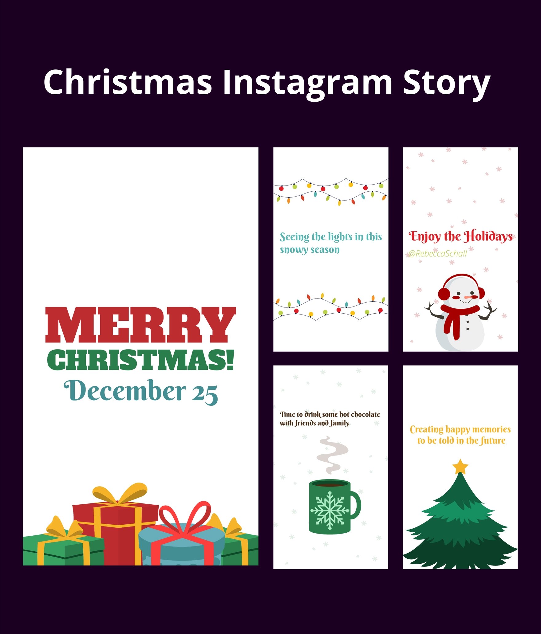 Free Christmas Instragram Story in Illustrator, PSD, EPS, SVG, JPG, PNG