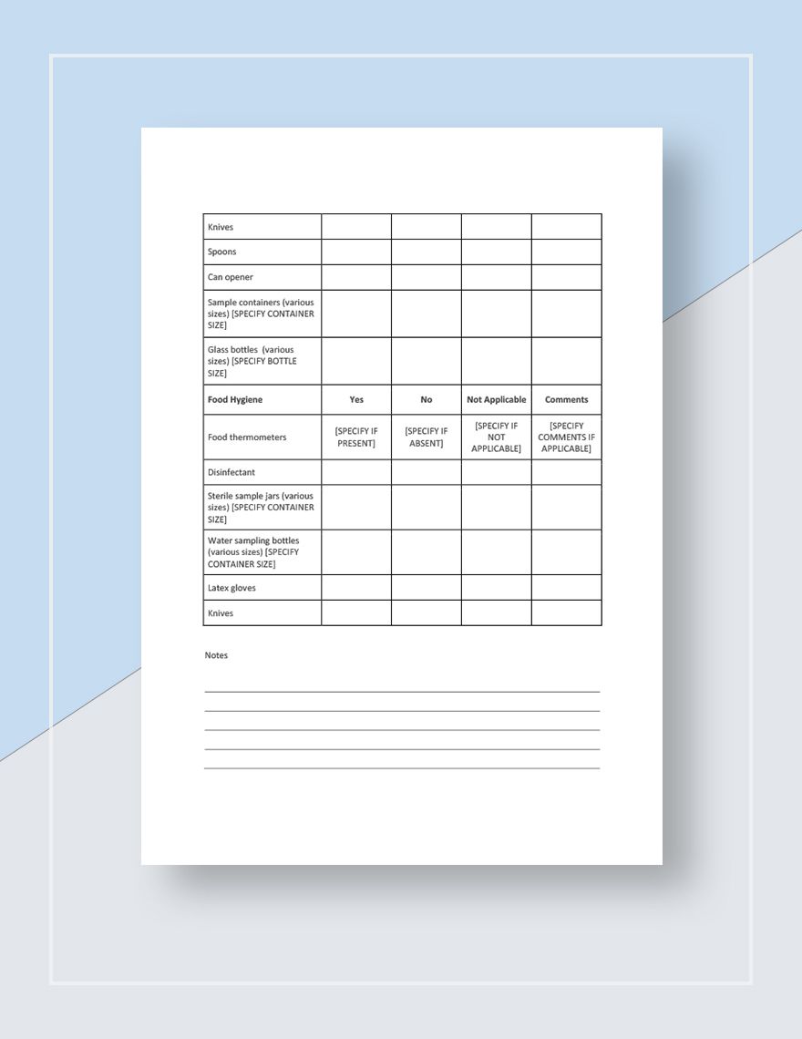 Restaurant Audit Checklist Template - Google Docs, Word, Apple Pages ...