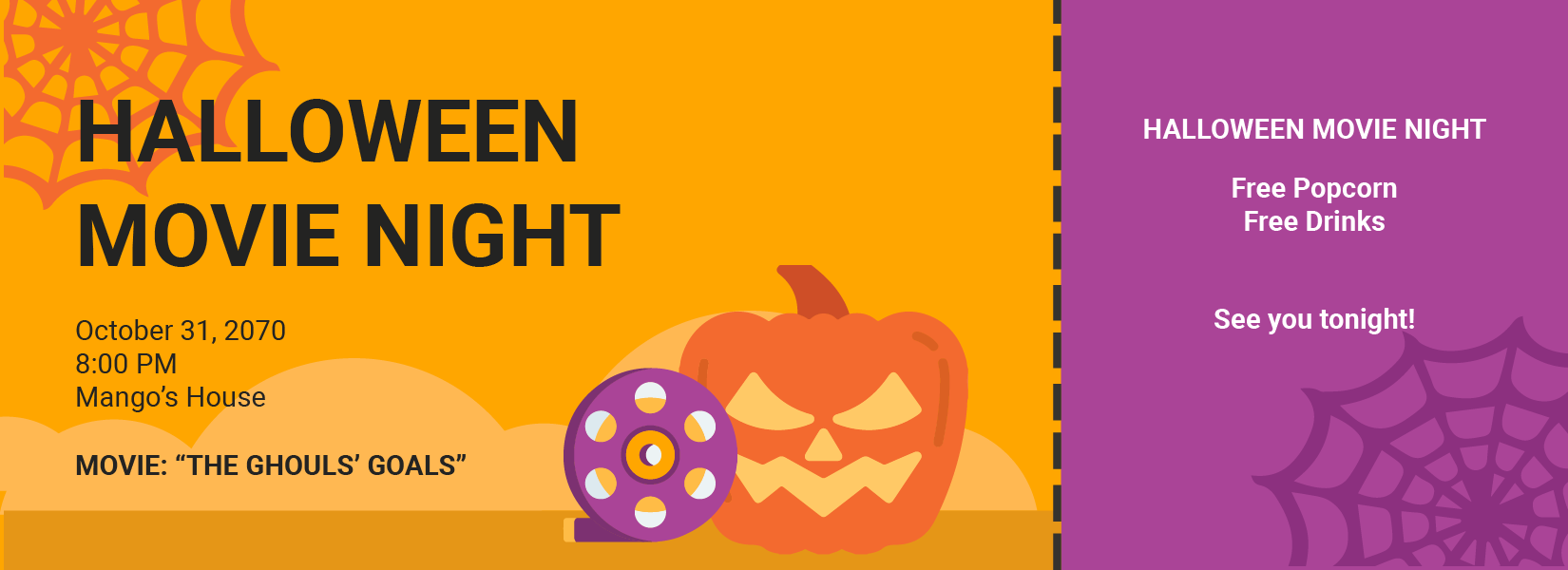 halloween-movie-night-ticket-template