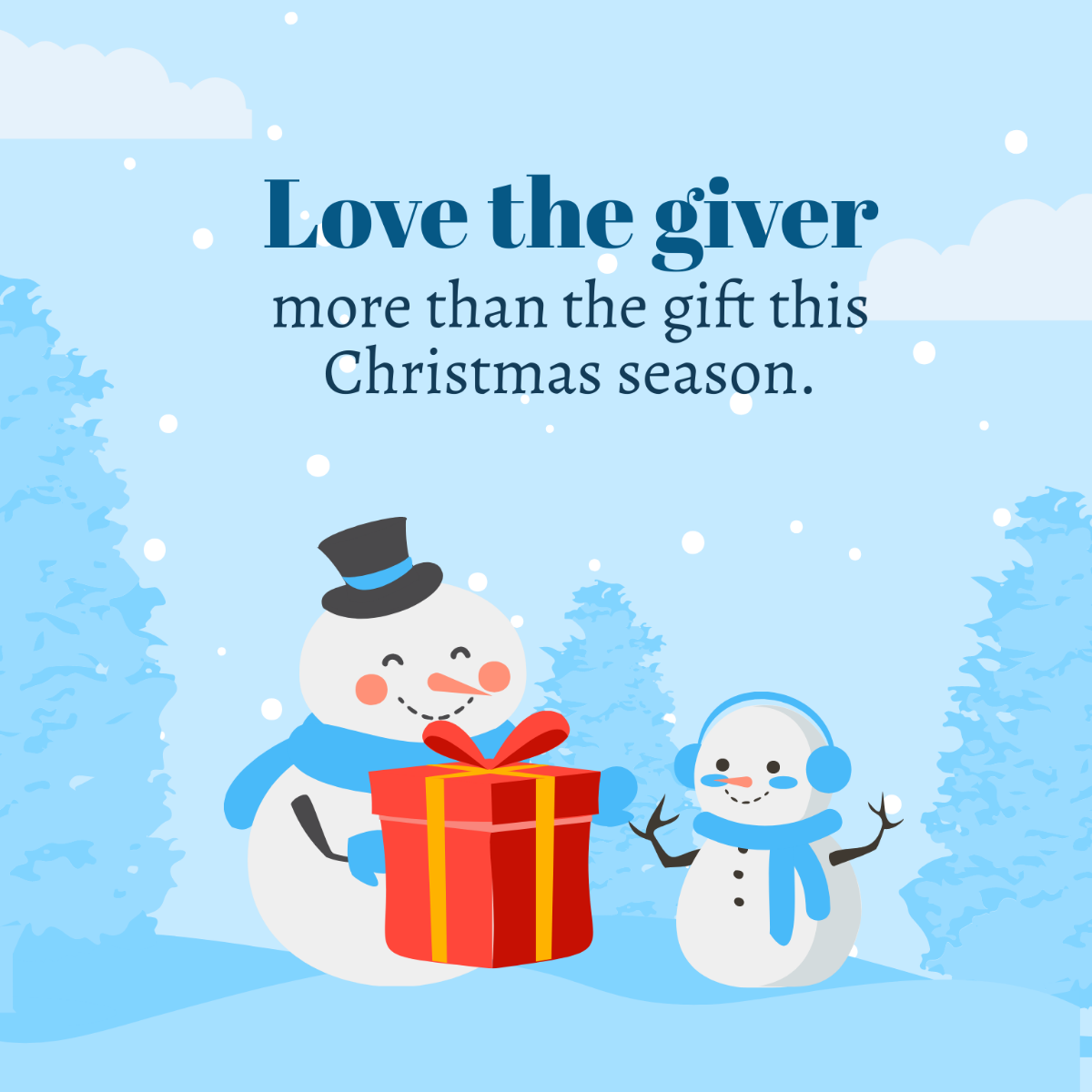 Christmas Message Vector Template