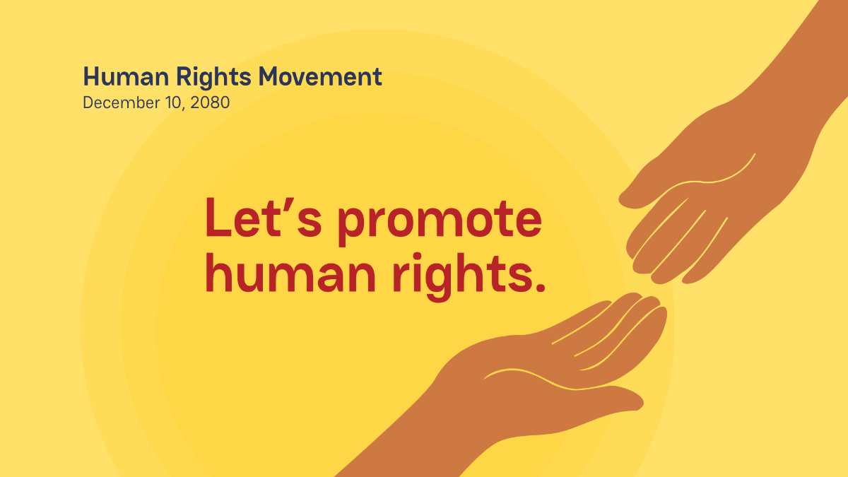 Free Human Rights Day Invitation Background Template