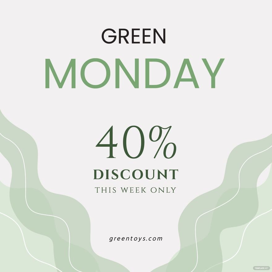 Green Monday Flyer Vector