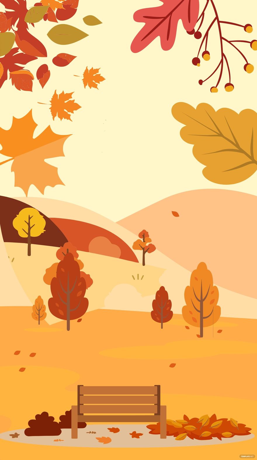 Fall Phone Background in Illustrator, EPS, SVG, JPG, PNG