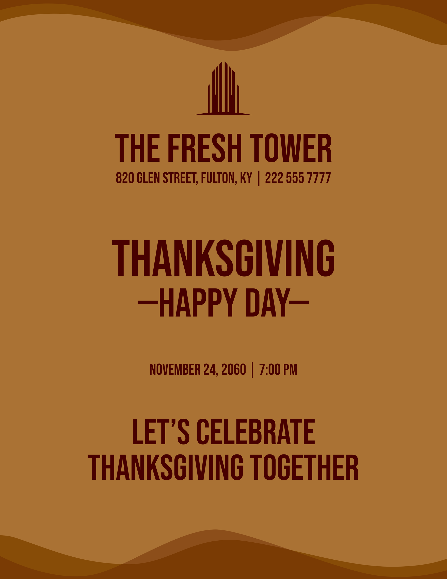 Blank Thanksgiving Day Flyer
