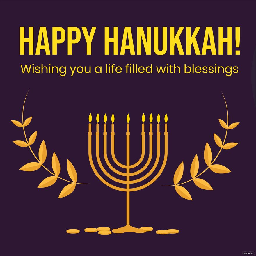 Hanukkah Wishes Vector