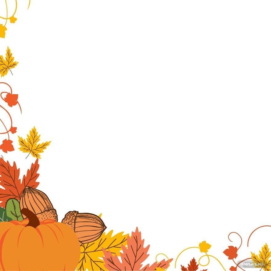 Free Thanksgiving Day Border Clipart in Illustrator, PSD, EPS, SVG, JPG, PNG