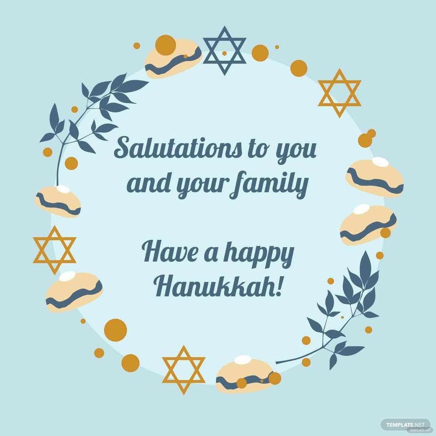 Free Hanukkah Greeting Card Vector in Illustrator, PSD, EPS, SVG, JPG, PNG