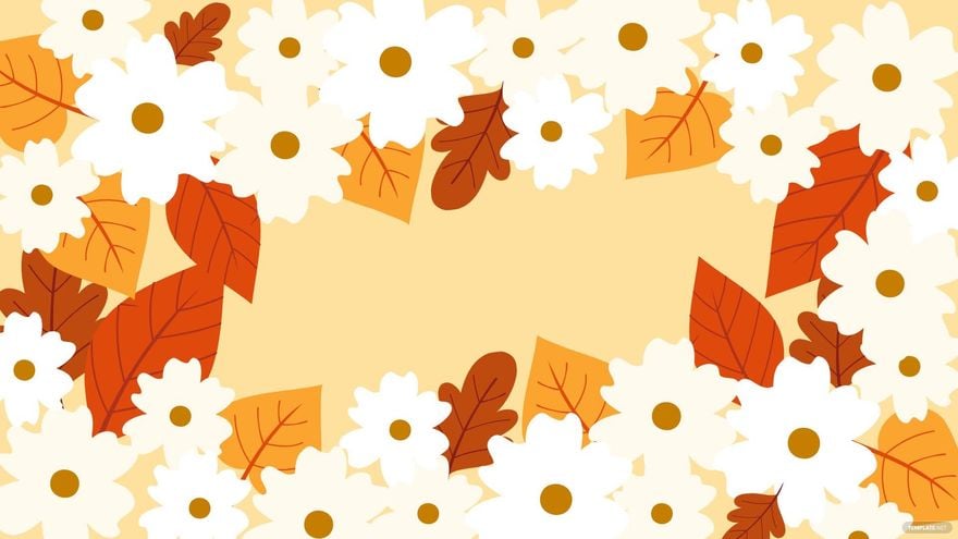 Fall Flowers Background in Illustrator, EPS, SVG, JPG, PNG