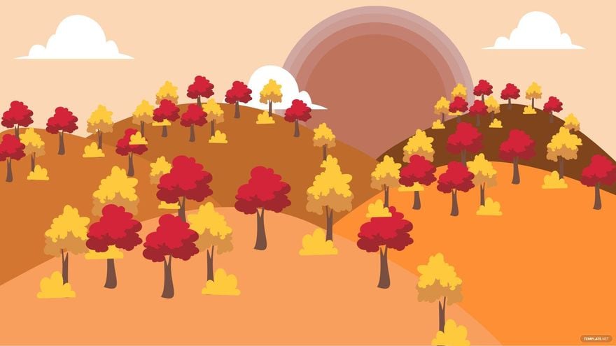 Fall Forest Background in Illustrator, EPS, SVG, JPG, PNG