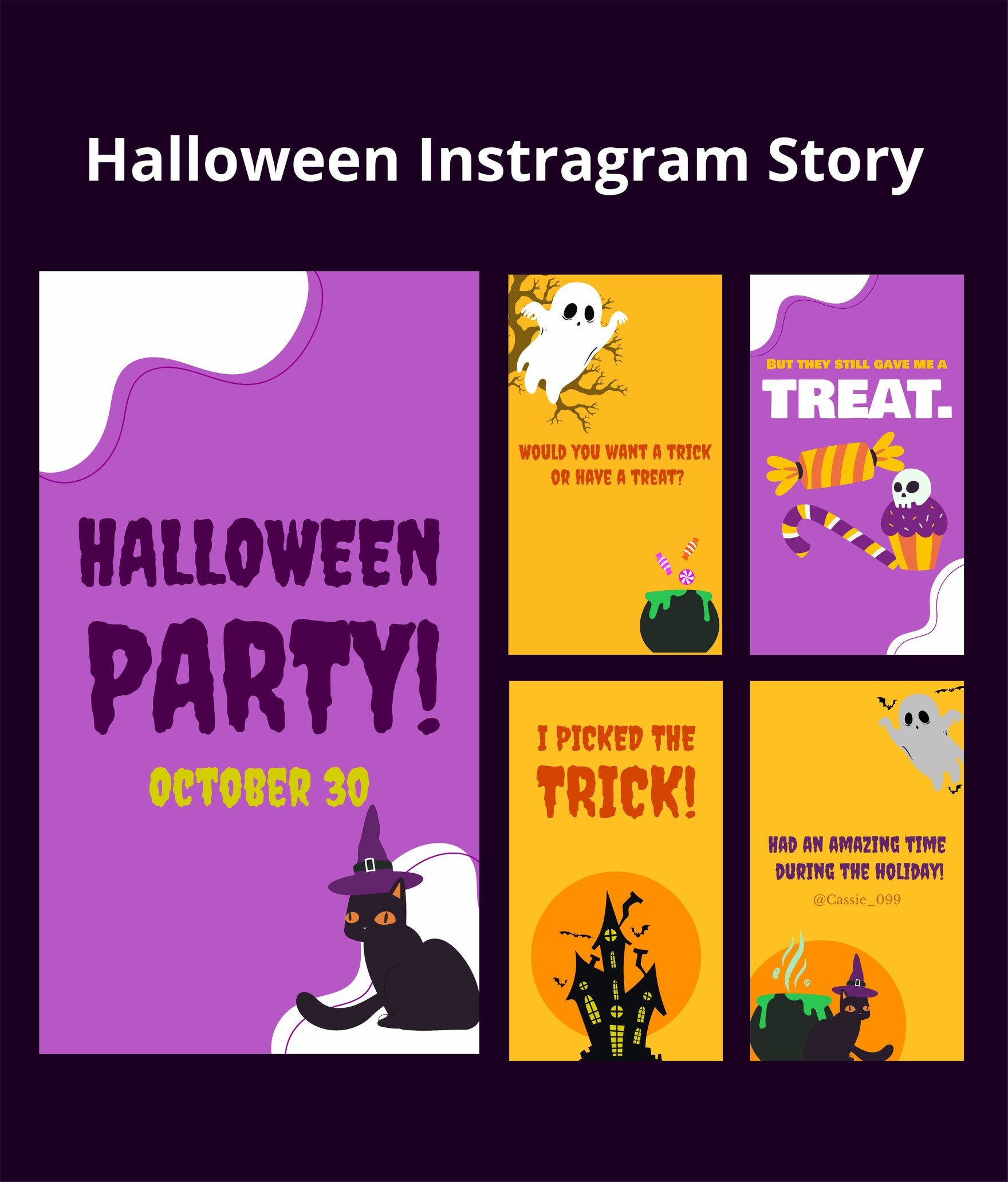 Halloween Instagram Story in Illustrator, PSD, EPS, SVG, JPG, PNG